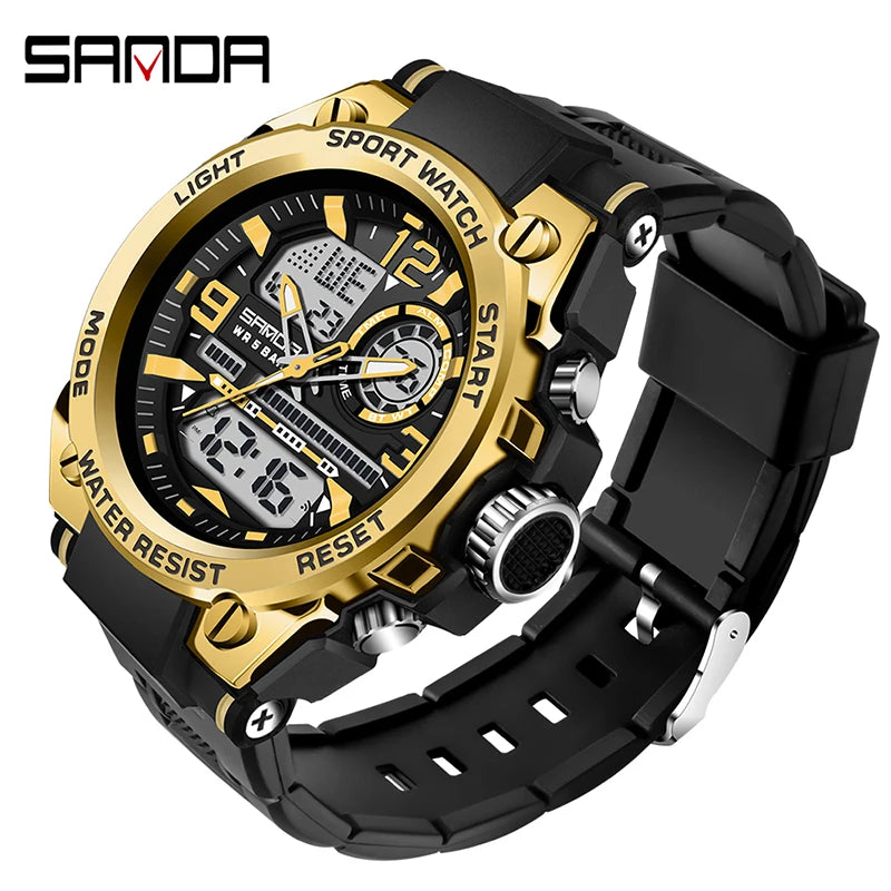 Montre Homme SANDA 6024 Militaire Sport Luxe Quartz 5ATM Étanche – Robuste & Fashion