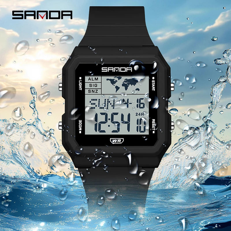 Montre Homme SANDA 2217 Digital Sport Multifonction Alarme Countdown Lumineux Étanche – Fashion Tendance