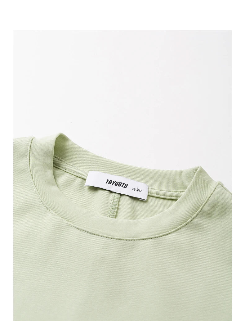 T-Shirt Lyocell Slim Fit Col Rond Manches Courtes Blanc - Basique Premium Polyvalent Printemps | TOYOUTH