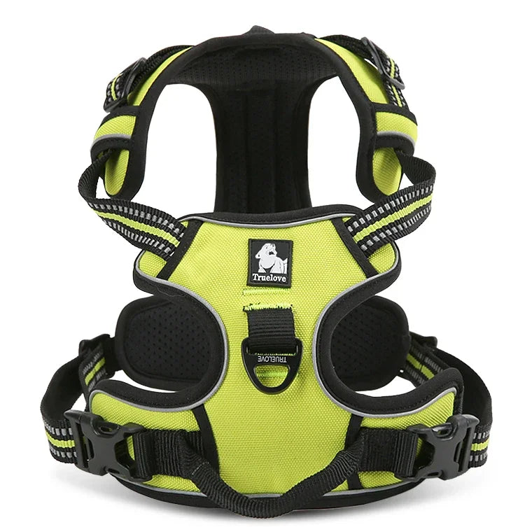 Truelove Harnais Chien Réfléchissant Nylon TLH5651 – Rembourré, Ajustable, Toutes Saisons | Sécurité Voiture & Balade