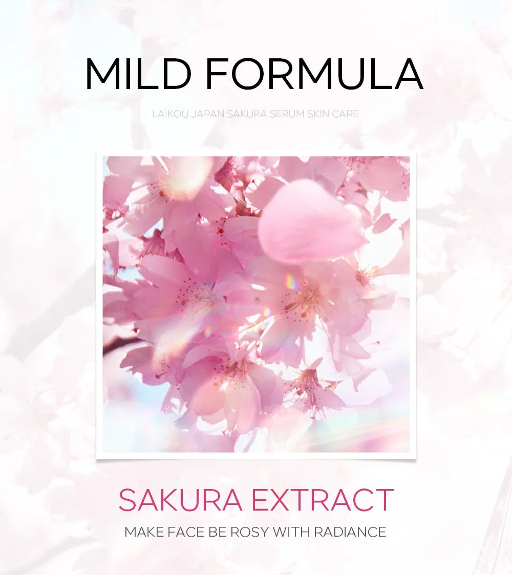 Essence Visage Sakura Laikou 17ml – Éclat Anti-Rides Hydratante Raffermissante Blanchissante
