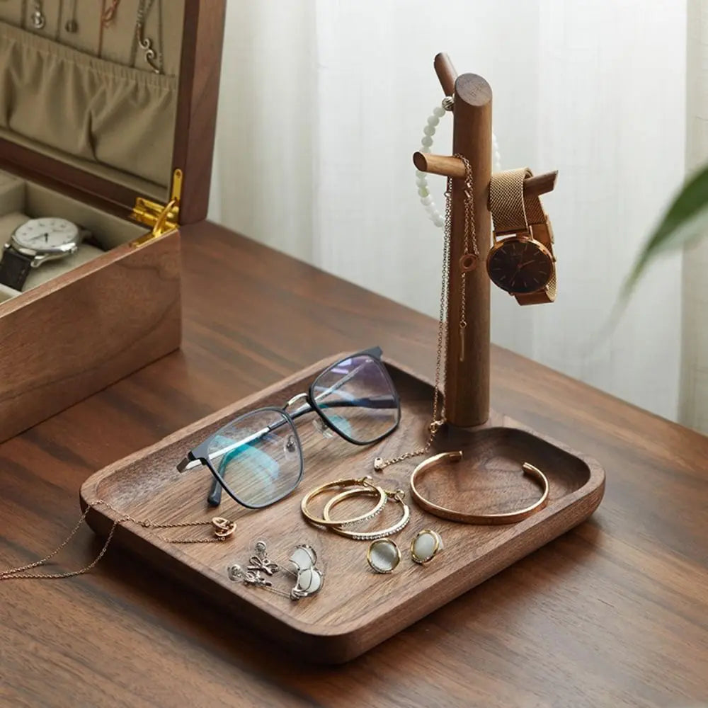 Holzregal Ast Natur Tassen & Schmuck – Büro-Organizer Tablett Home Deko