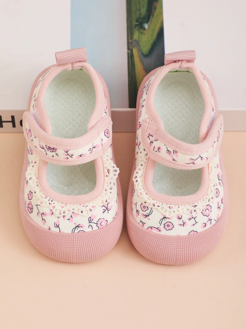 Chaussures Princesse Fille Toile Velcro – Basket Légère Style Frais Printemps Automne Enfant