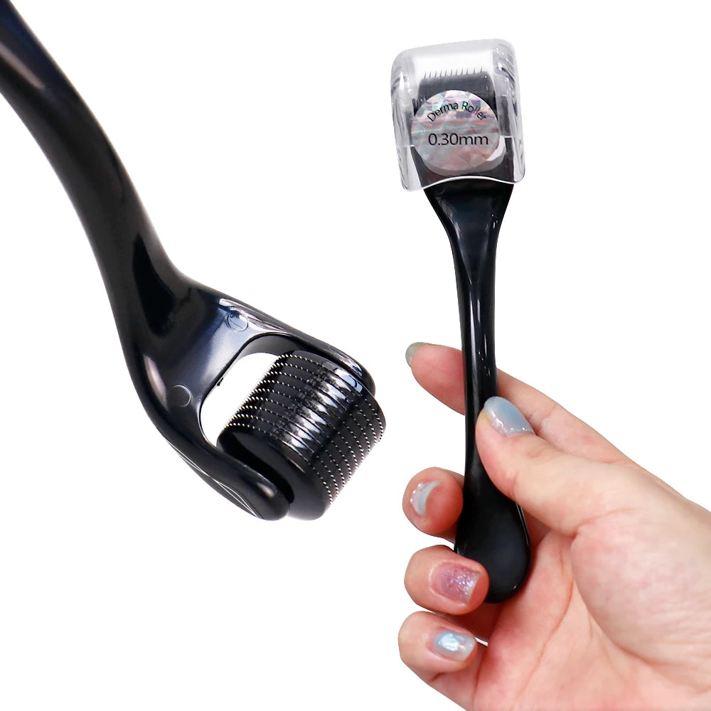Derma Roller Professionnel 540 Aiguilles – Croissance Cheveux & Barbe, Soin Visage & Corps | 0.2mm 0.25mm 0.3mm