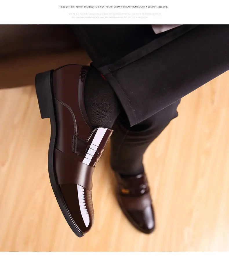 Chaussures Cuir Business Rehaussantes Homme – Formal Casual Automne Confortables