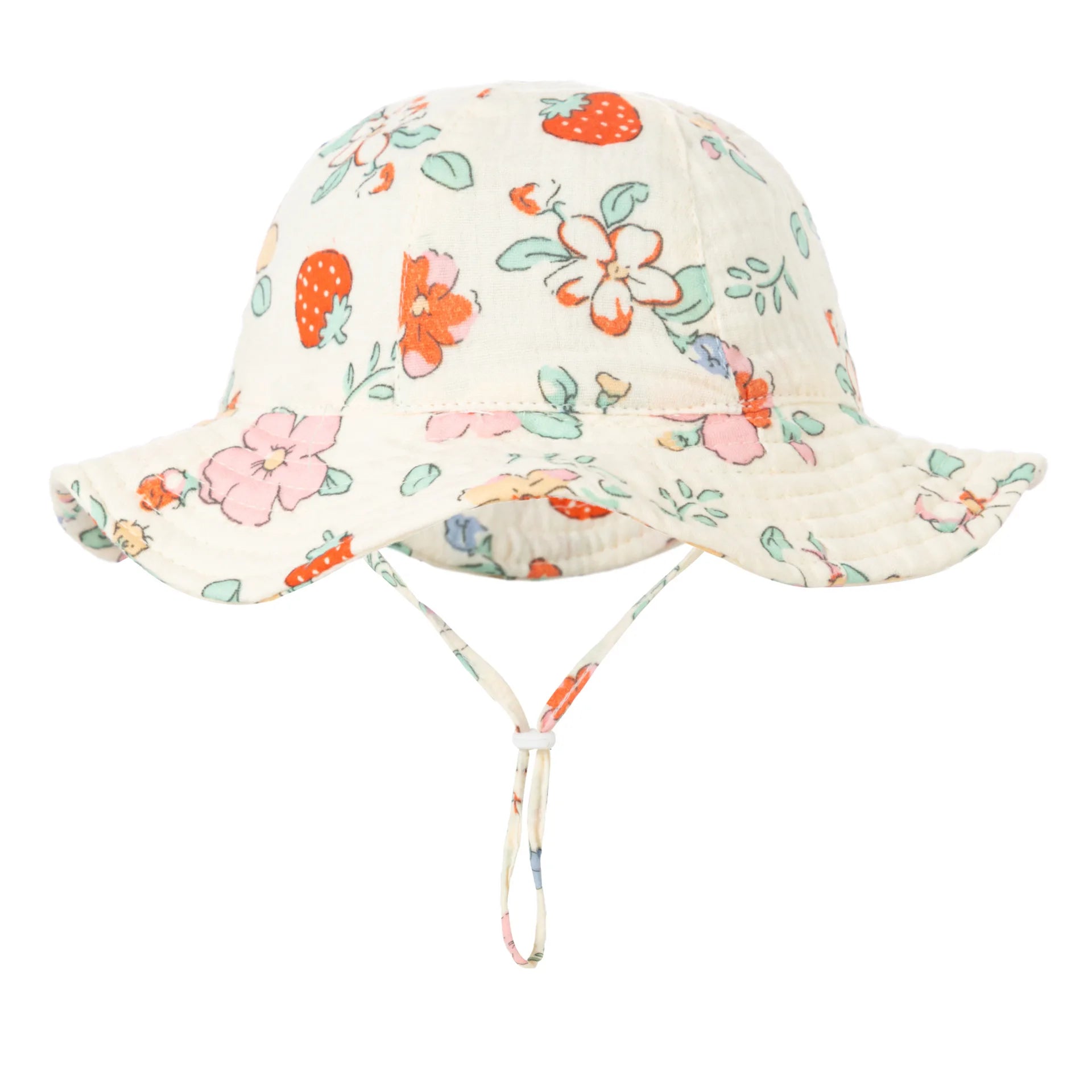 Bob Bébé Coton Imprimé Anti-UV Unisexe – Chapeau Panama Plage Pêche Outdoor Garçon Fille 3-12 Mois