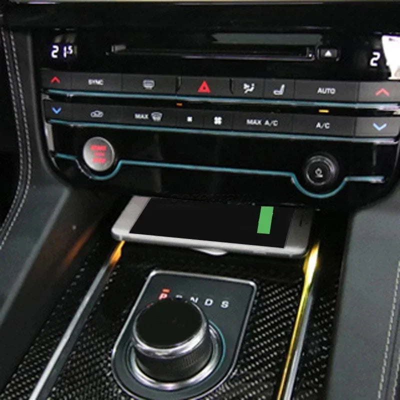 Chargeur Sans Fil Voiture Jaguar XE XF XFL F-Pace 2016-2018 – Charge Rapide Console Centrale