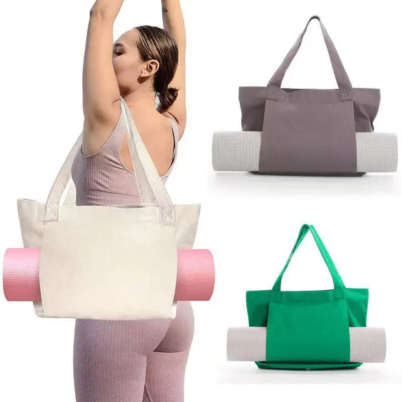 Yoga-Tasche Canvas Große Kapazität – Tragbar Fitness Pilates Outdoor Übung