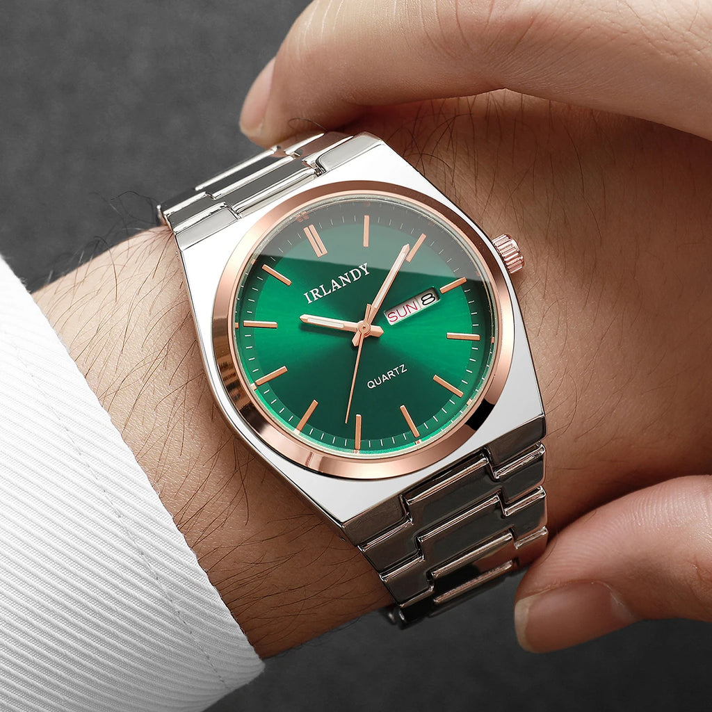 Montre Homme Luxe Business Quartz Calendrier – Élégante Fashion Casual