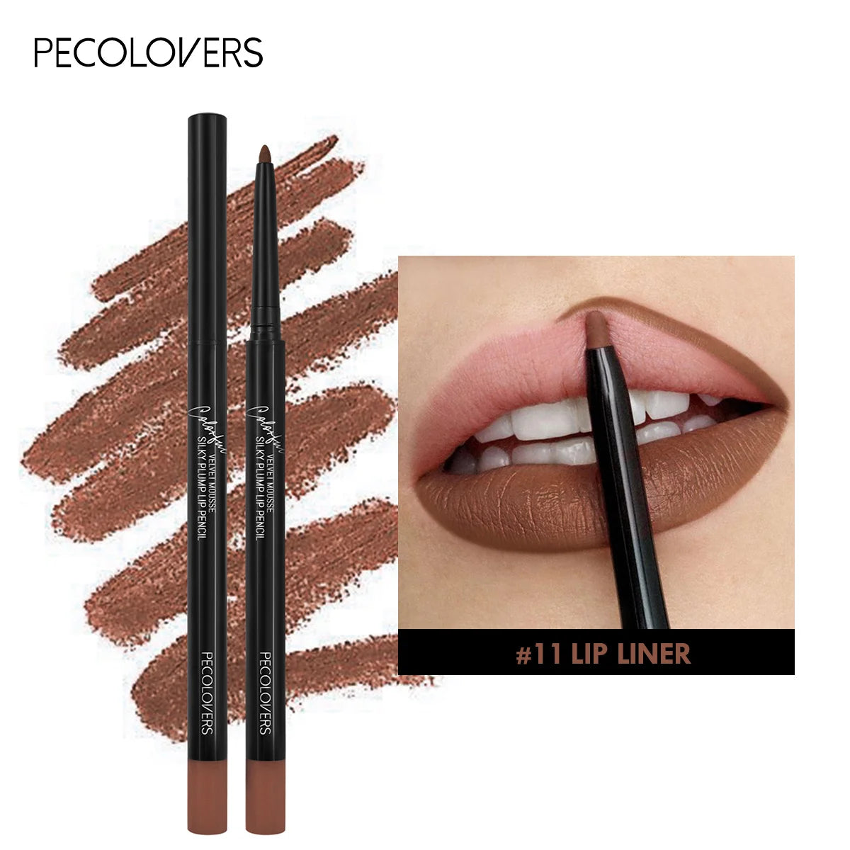 Crayon Lipliner Mat Waterproof – 12 Couleurs Longue Tenue | Contour Lèvres Hydratant