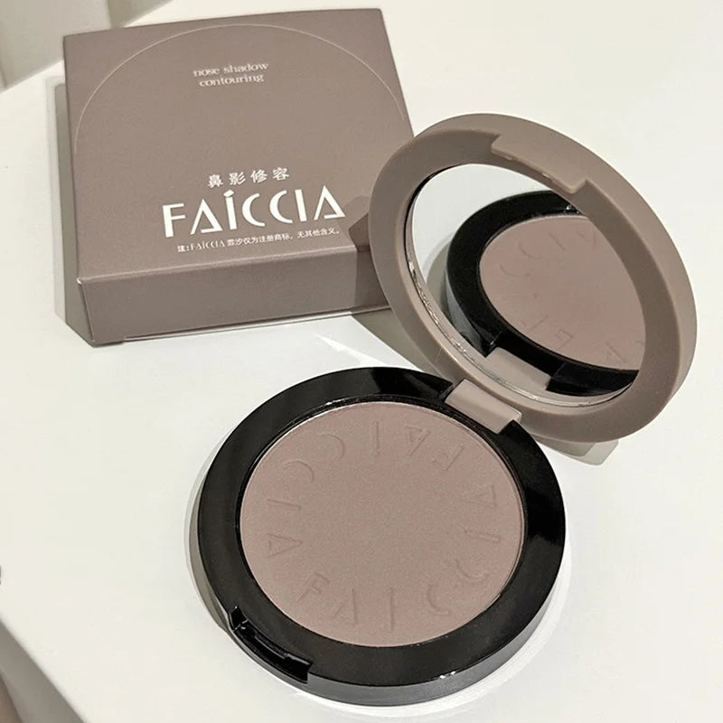 Palette Contouring Nez Mat – Gris Ciment & Brun | Maquillage Longue Tenue