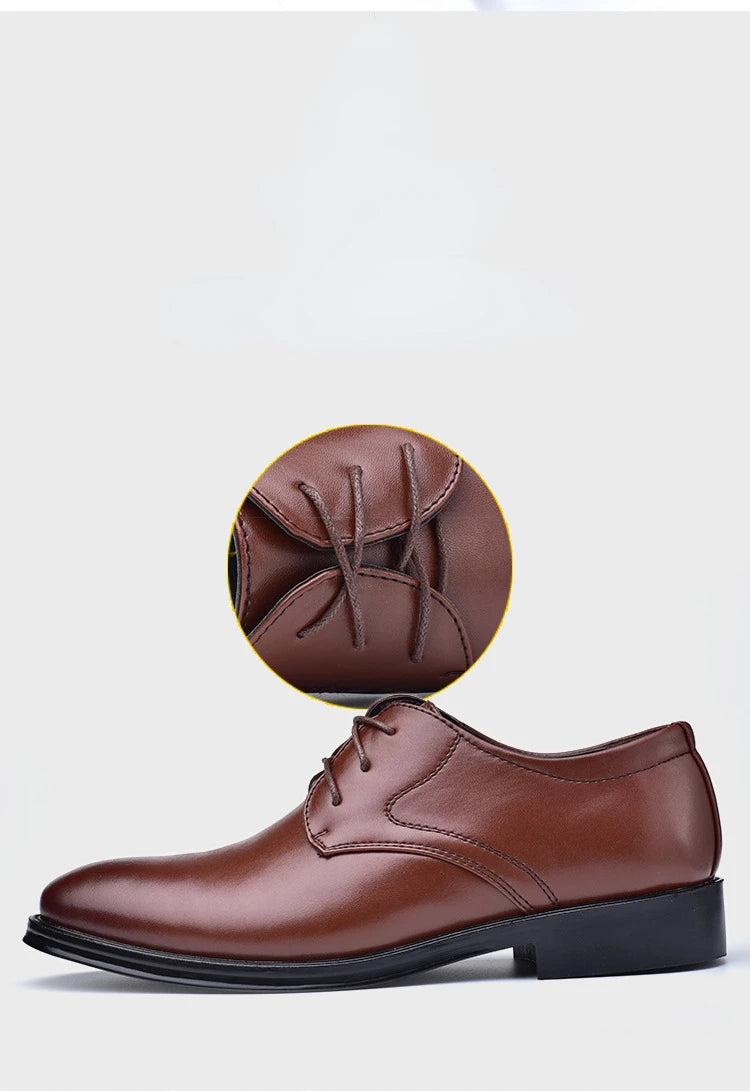 Derby Cuir Business Dress Homme 2025 – Casual Confortable Résistant Fourrure Chaussure
