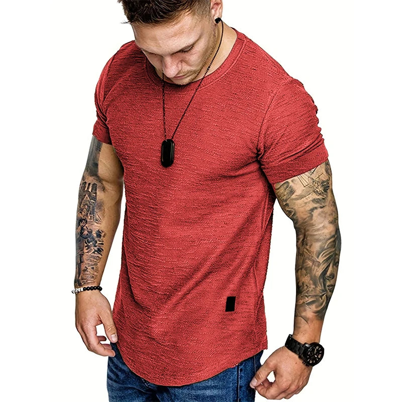 T-Shirt Homme Manches Courtes Col Rond – Casual Été Basique Léger Fashion Sport Running Actif | Mode Homme Premium