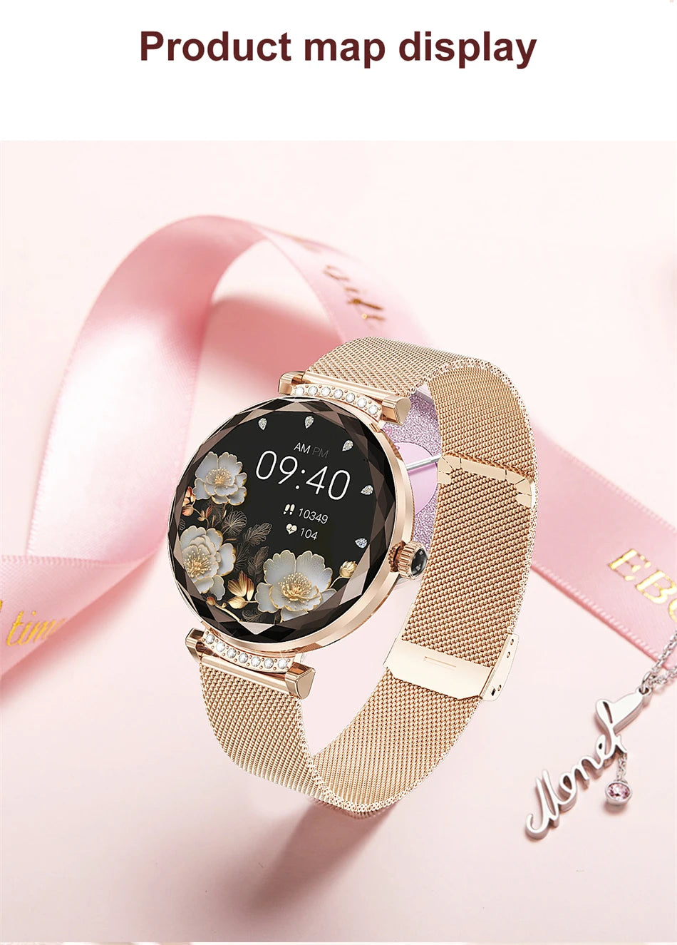 Montre Connectée Femme LIGE NX7 Pro – Écran AMOLED | Appels Bluetooth, Suivi Santé & Sport | Smartwatch Fashion Luxe