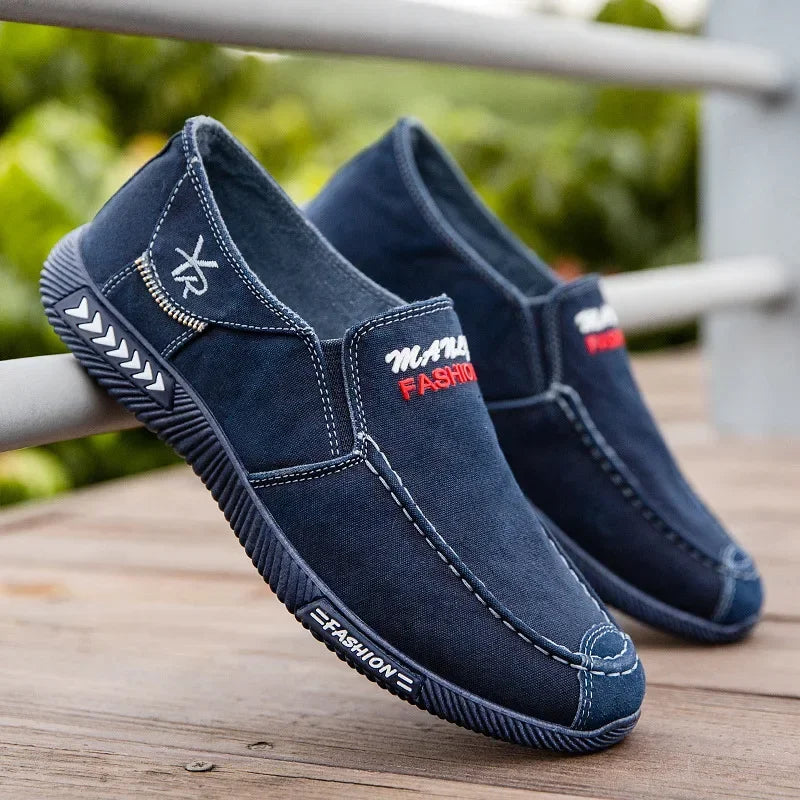 Sneakers Canvas Denim Slip-on Vintage Homme 2025 – Conduite Moccasin Loafers Outdoor