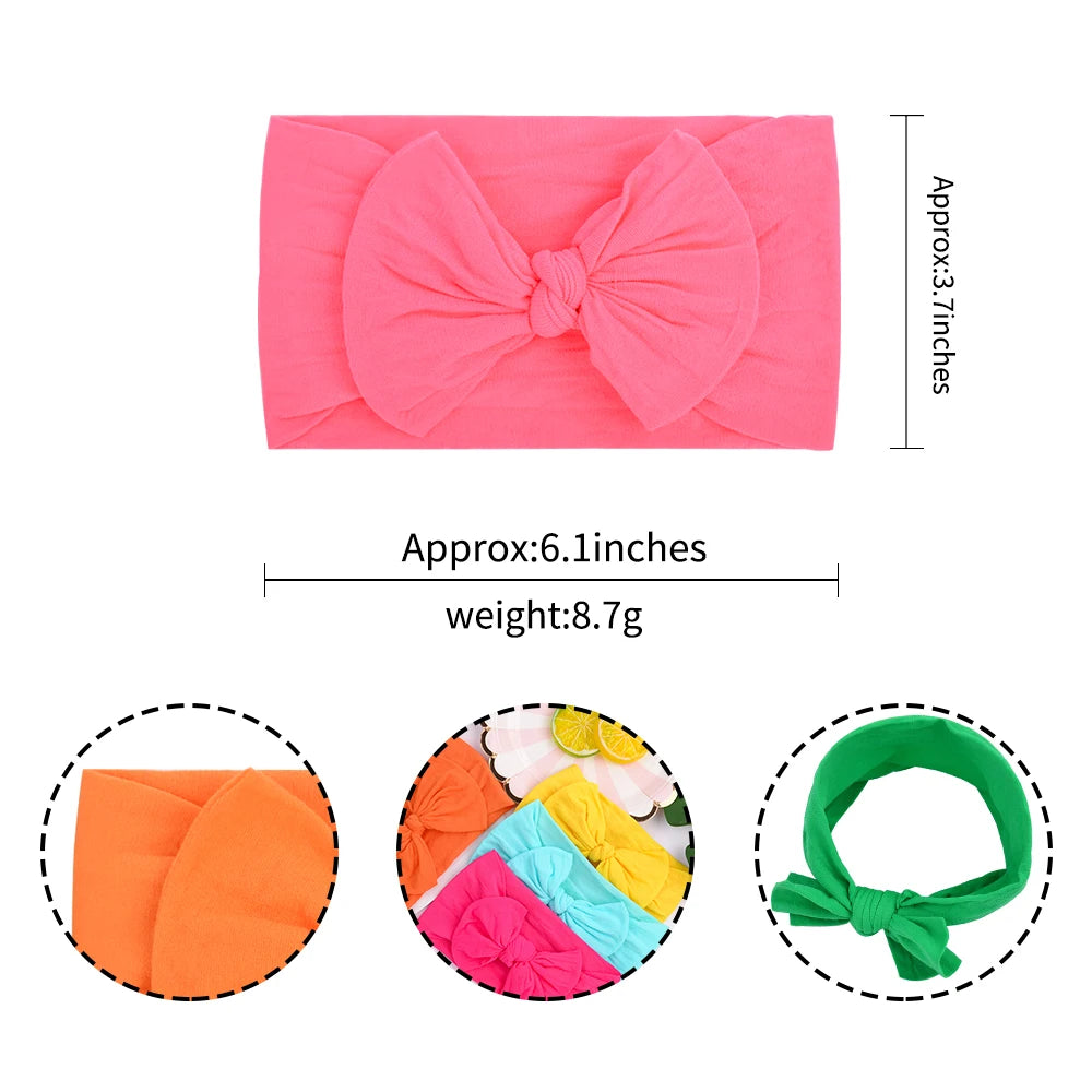 Bandeau Nœud Bébé Fille Élastique Large – Turban Headband Accessoire Cheveux 48 Couleurs
