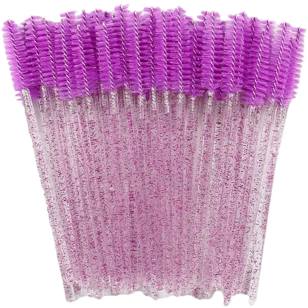 Lot 50 Brosses à Cils Jetables Crystal – Extensions de Cils & Application Mascara Professionnelle | Usage Unique