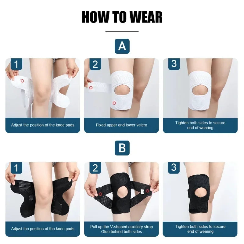 Genouillère Sport Élastique Compressive Unisexe – Maintien Articulations, Arthrite & Protection Genou | Fitness, Volley & Running