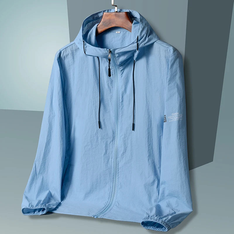 Veste Coupe-Vent Unisexe Anti-UV Capuche Été – Séchage Rapide Pêche Chasse Outdoor Homme & Femme | Windbreaker Protection Solaire