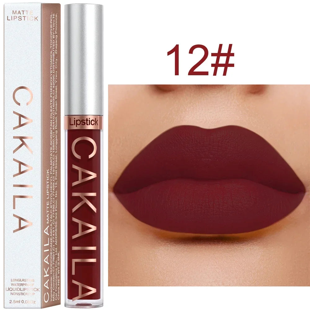 Gloss Velvet Mat Waterproof Longue Tenue – Texture Soyeuse & Hydratante | Cadeau Maquillage Femme
