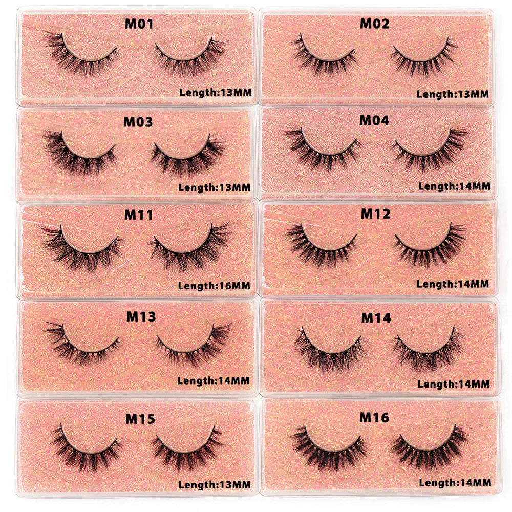 Faux Cils Naturels Courts Fluffy LEHUAMAO – Volume 12-15mm Wispy | Extension Cils Vison Maquillage