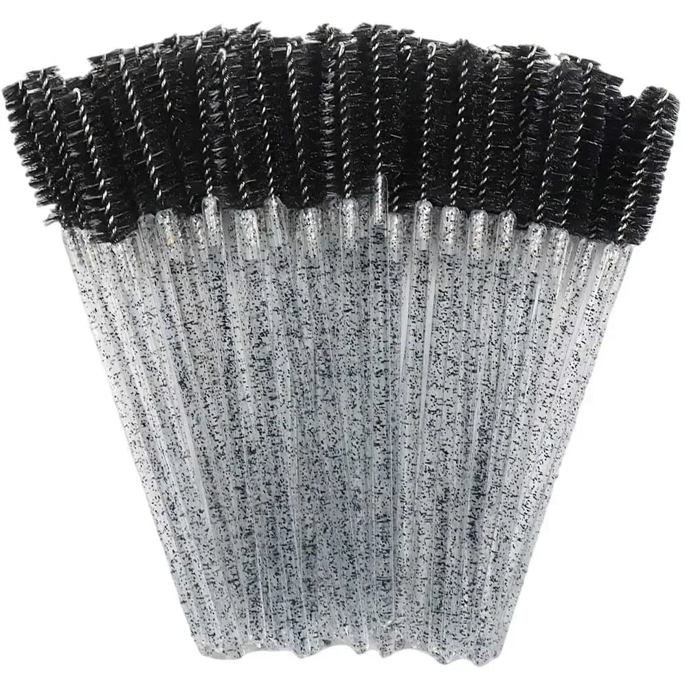 Lot 50 Brosses à Cils Jetables Crystal – Extensions de Cils & Application Mascara Professionnelle | Usage Unique