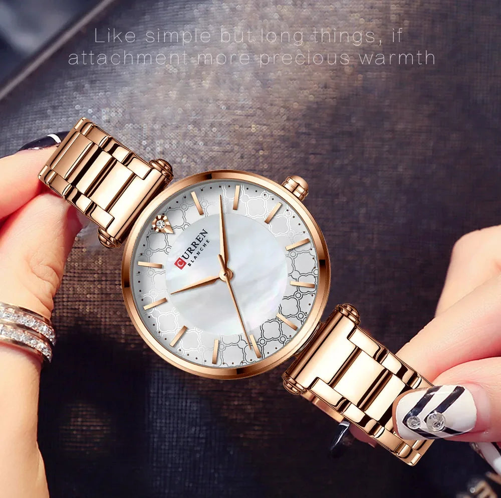 Montre Femme CURREN Luxe Quartz Japonais – Acier Inoxydable Étanche Élégante Fashion
