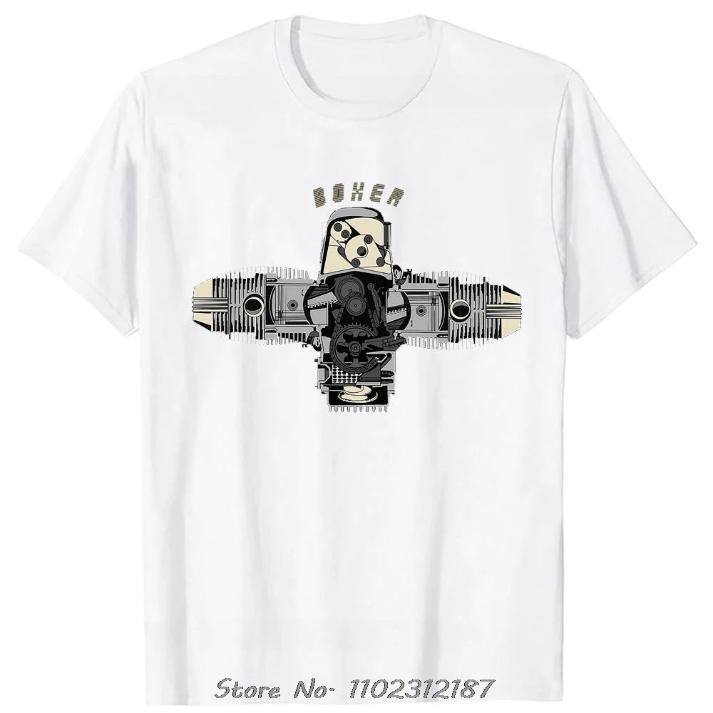 T-Shirt Homme Motard Boxer Engine R1200GS Adventure RT – Coton Casual Col Rond Fitness Tendance | Mode Moto Homme
