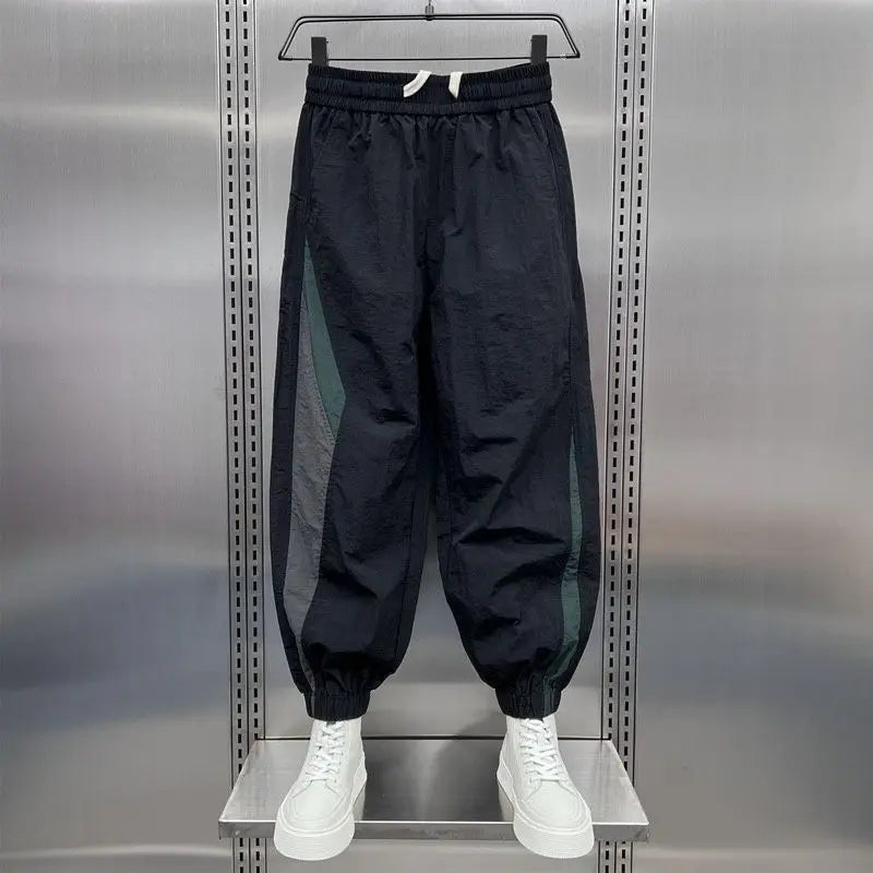 Pantalon Harlan Homme Séchage Rapide Rayé 2024 – Sport Casual Loose Patchwork Été
