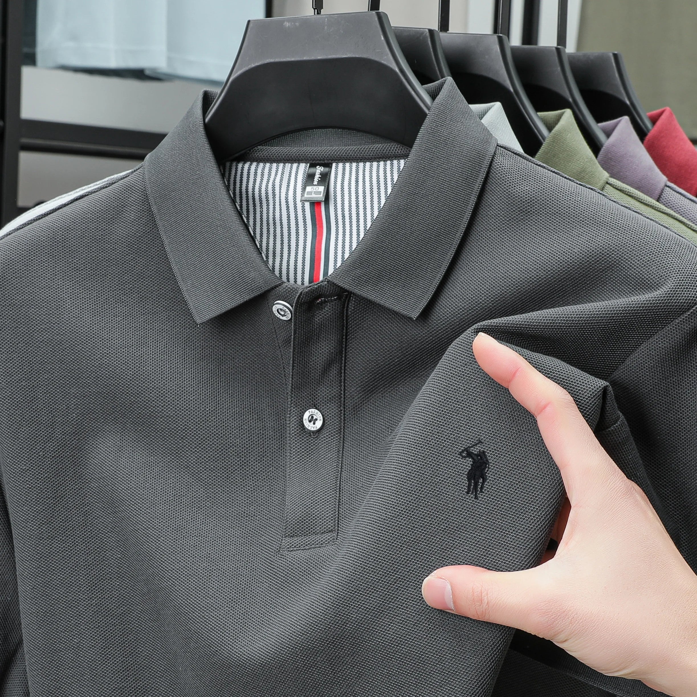 Polo Golf Coton 100% Brodé Homme – Qualité Premium Designer Personnalisé Été