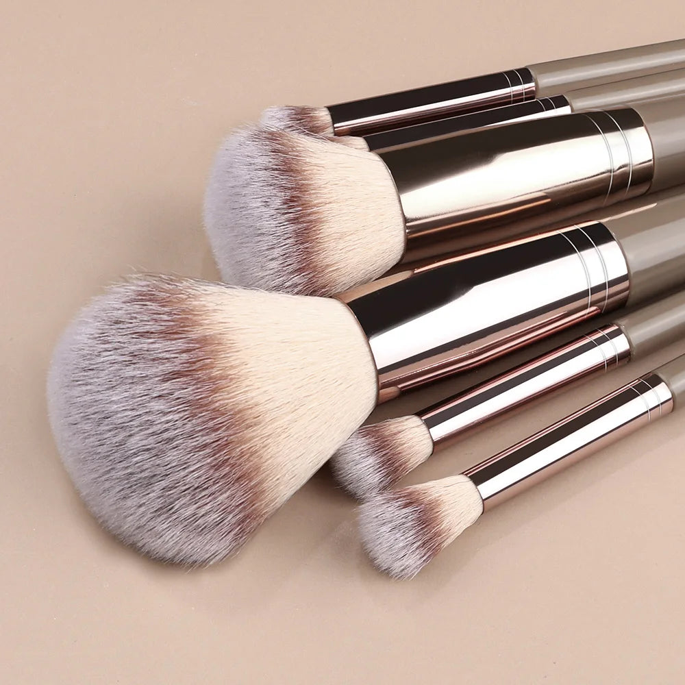 Set Pinceaux Maquillage Fluffy 3 à 20 Pcs – Poudre Libre, Fards & Blush | Brosse Fond de Teint Femme