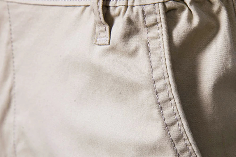 Short Homme 100% Coton Couleur Unie Ceinture Élastique Casual Business Social Plage Été Haute Qualité 10 Coloris Disponibles – Short Premium Multifonction | Mode Homme Été Premium