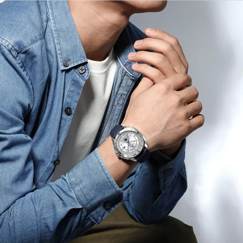Montre Homme NAVIFORCE 2026 Quartz Cuir Sport Casual Jour Date – Élégante Fashion
