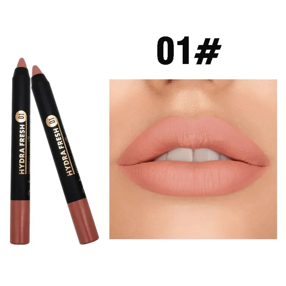 Crayon Rouge à Lèvres Mat Velvet 9 Couleurs – Longue Tenue Waterproof | Lip Tint Nude Hydratant Sexy