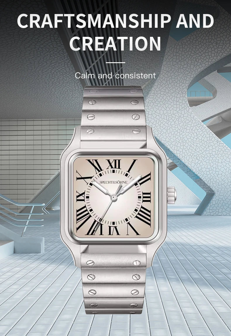 Montre Unisexe Specht & Söhne Luxe 34mm Quartz – Ultra-Fine Saphir Acier Étanche 50M