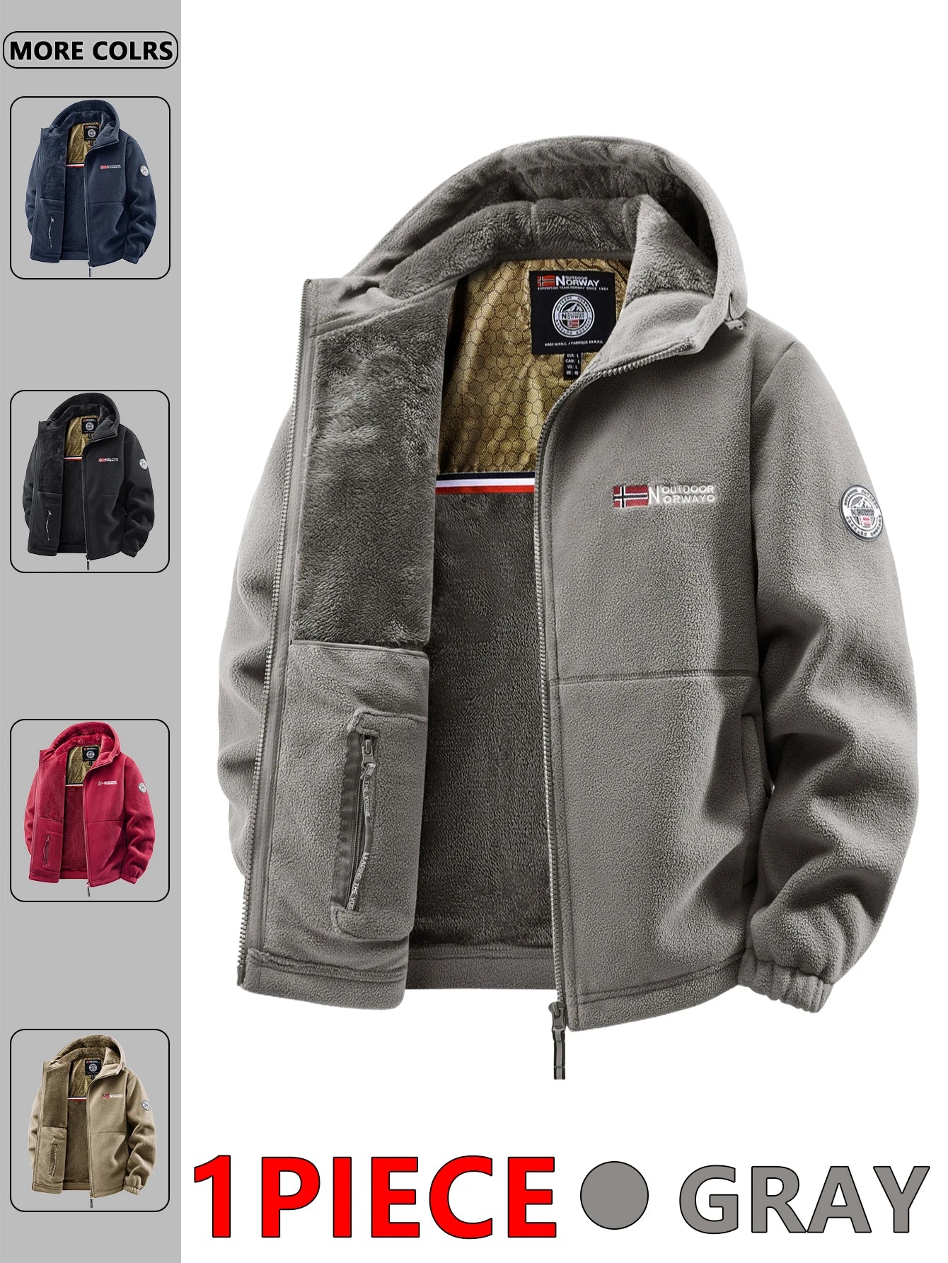 Veste À Capuche Homme Automne Hiver Outdoor Polyvalente Streetwear Voyage Casual Élégante | Jacket Outdoor Premium