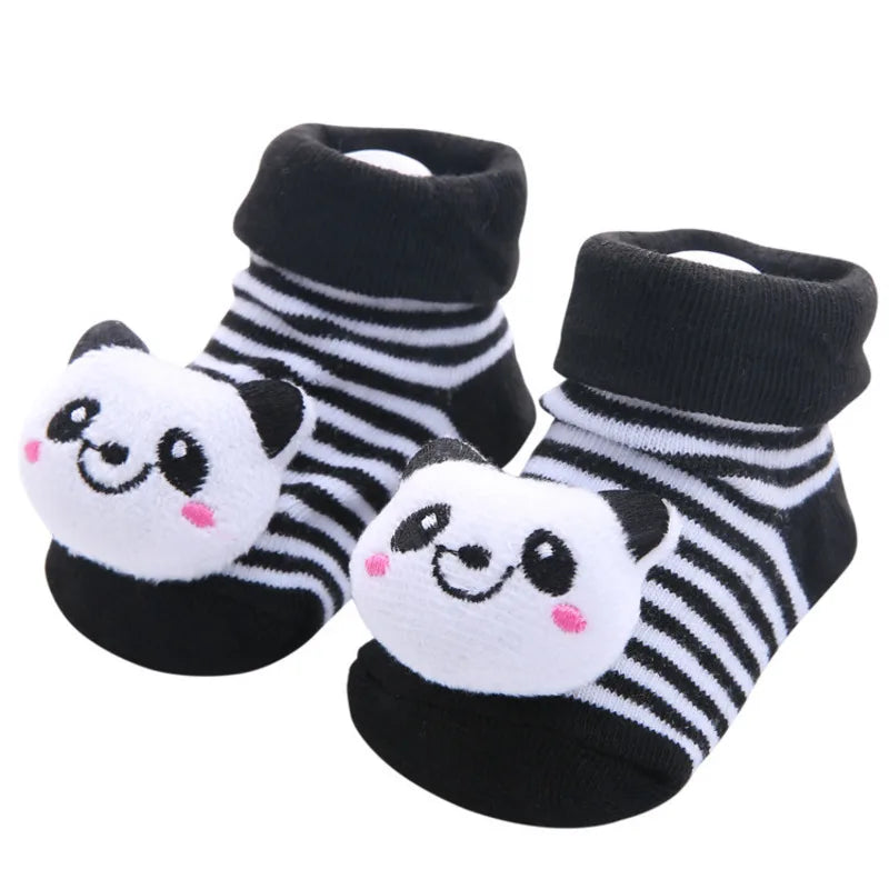 Chaussettes Bébé Unisexe Motifs Animaux Cartoon – Antidérapantes Nouveau-Né Toddler Cadeau Naissance