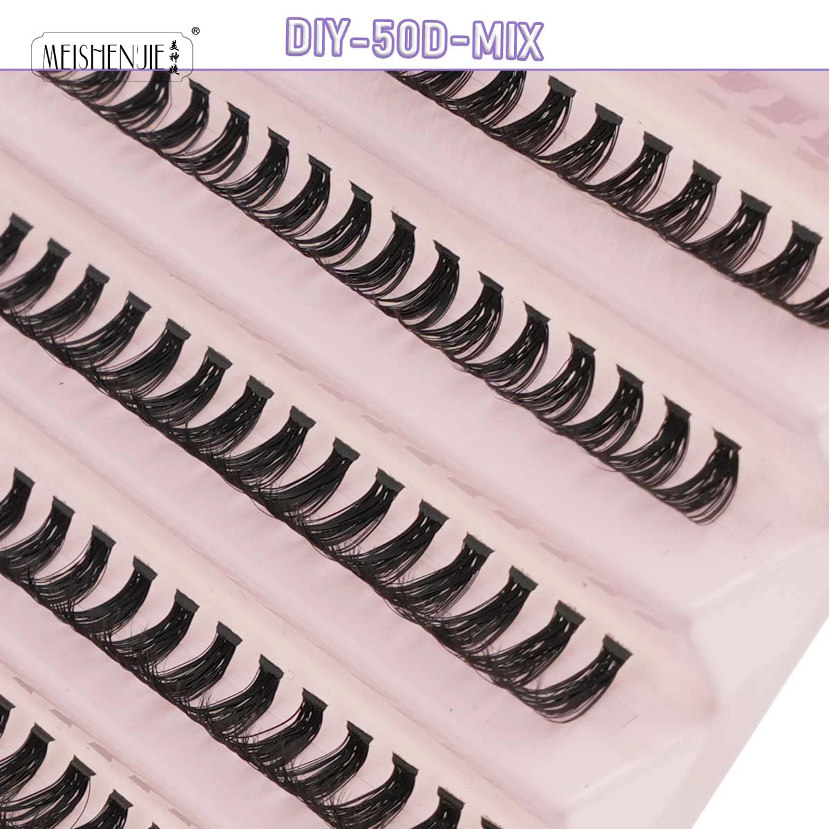 Kit Extension Cils DIY 160-200 Pcs – Cils Individuels Cluster avec Colle & Scellant | Faux Cils Maquillage