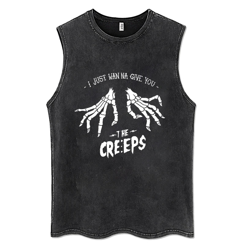 Débardeur Unisexe Y2K 100% Coton Vintage Noir Hip Hop Punk Rock Sans Manches Gothic Goth Vest Alternatif Tendance – Débardeur Y2K Premium Vintage Goth | Mode Unisexe Y2K Alternatif Premium