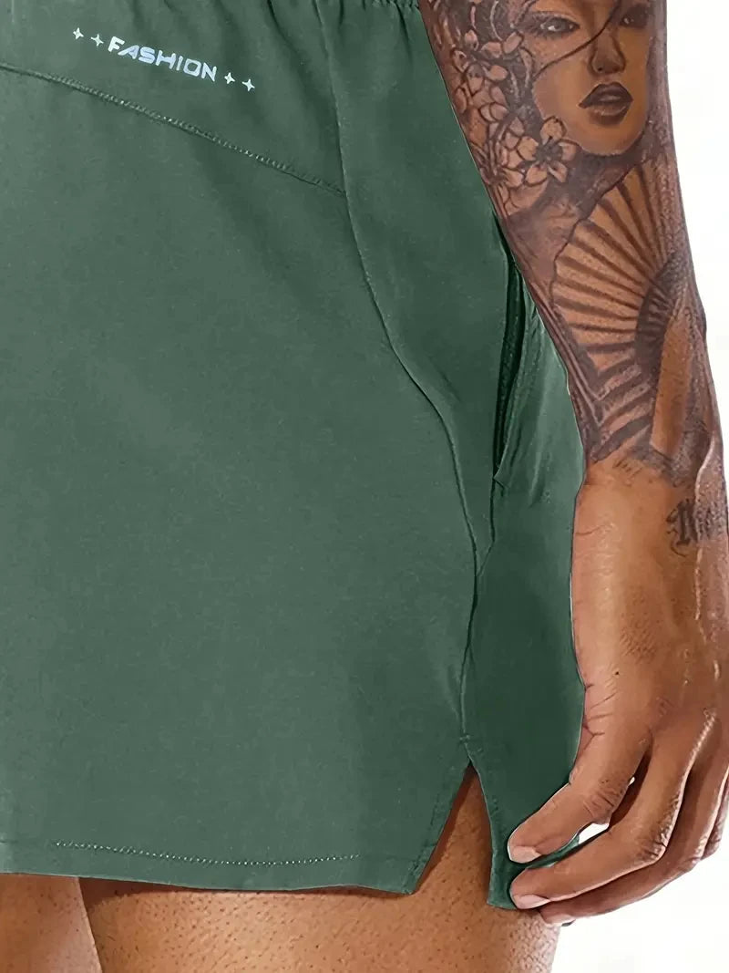 Short Homme Plage Été Couleur Unie Ceinture Élastique Double Poches Fashion Leisure Confortable Sport Cool Tendance – Short Premium Multifonction Été | Mode Homme Été Premium