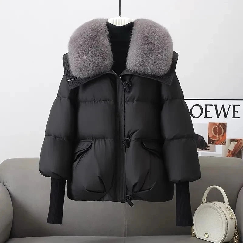 Doudoune Parka Femme Col Fourrure – Manteau Matelassé Chaud & Épais | Hiver 2025