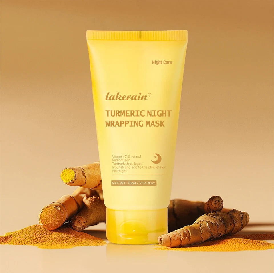 Masque Nuit Peel-Off Acide Kojique & Curcuma – Collagène Hydrolysé | Teint Éclatant & Raffermissant | Korean Skincare