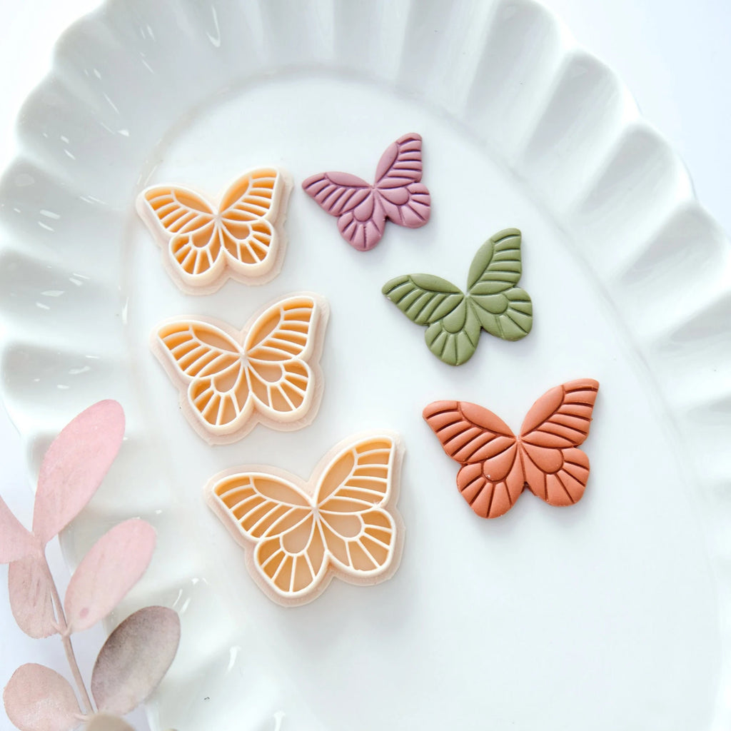 Set 3 Emporte-Pièces Papillon Argile Polymère — Moules DIY Boucles d'Oreilles Boho