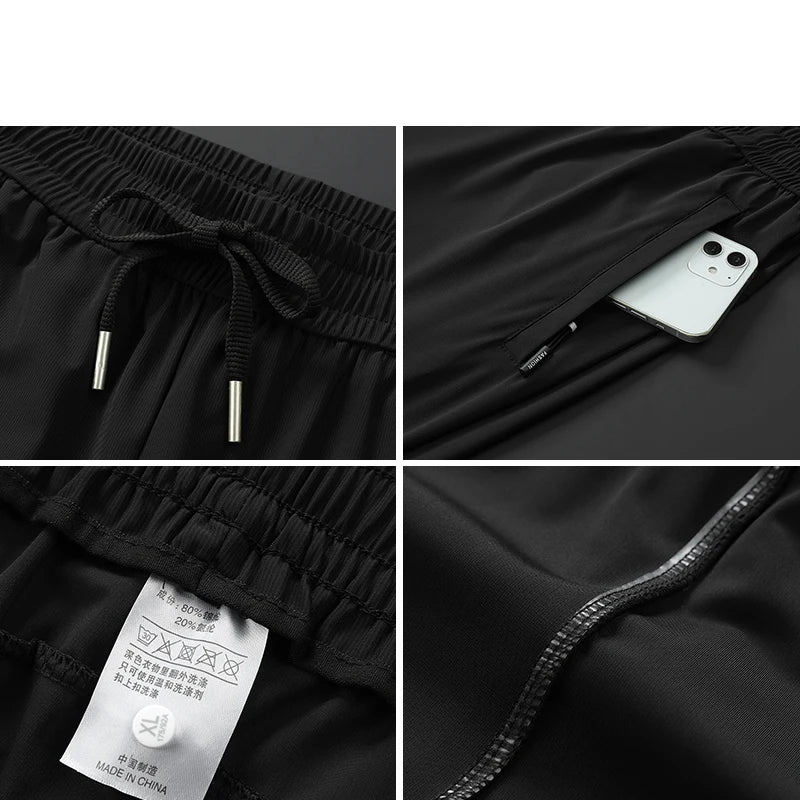 Herren Hose Eisseide Leicht Sommer – Stretch Atmungsaktiv Gerader Schnitt Loose Business Casual & Outdoor | Premium Herrenmode