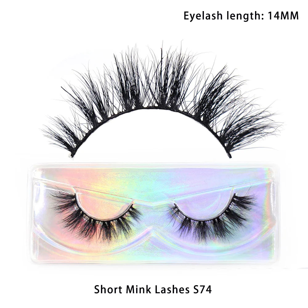 Faux Cils Naturels Courts Fluffy LEHUAMAO – Volume 12-15mm Wispy | Extension Cils Vison Maquillage