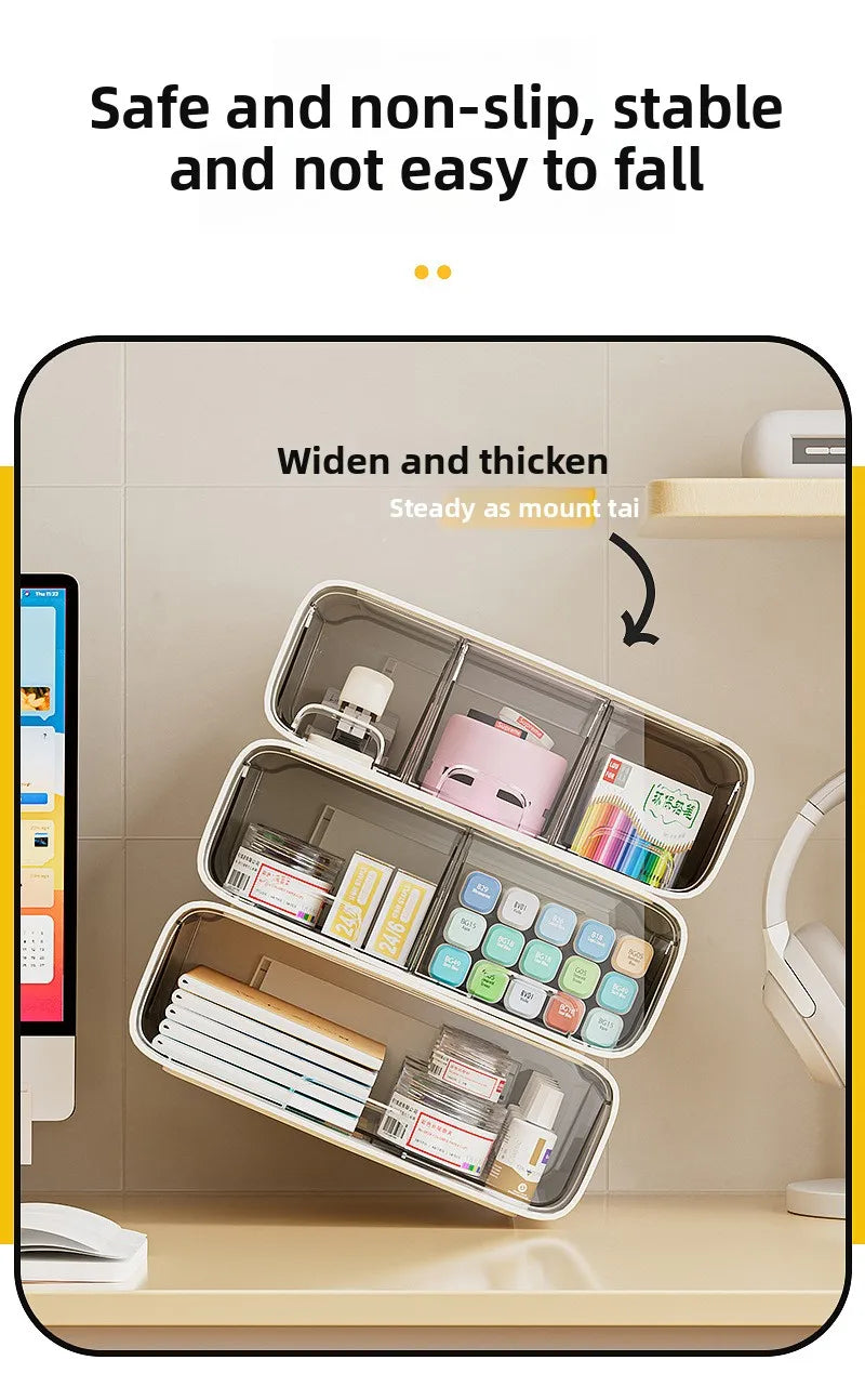 Boîte Rangement Bureau Tiroirs – Cosmétiques Papeterie Organisateur Multifonction