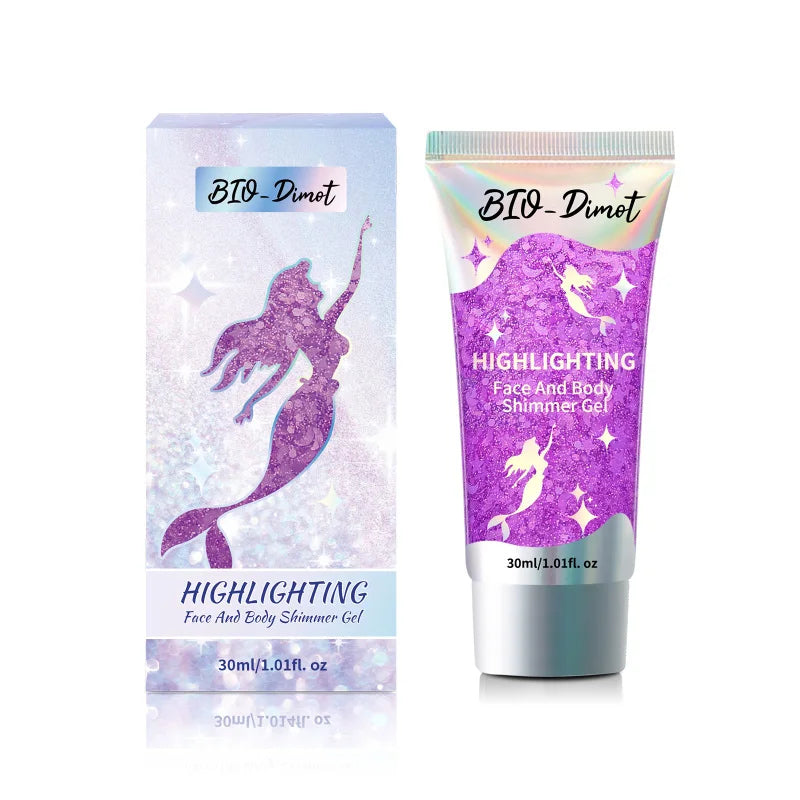 Gel Pailleté BIO-Dimot 30g – Visage, Corps, Ongles & Cheveux | Fête & Maquillage Artistique