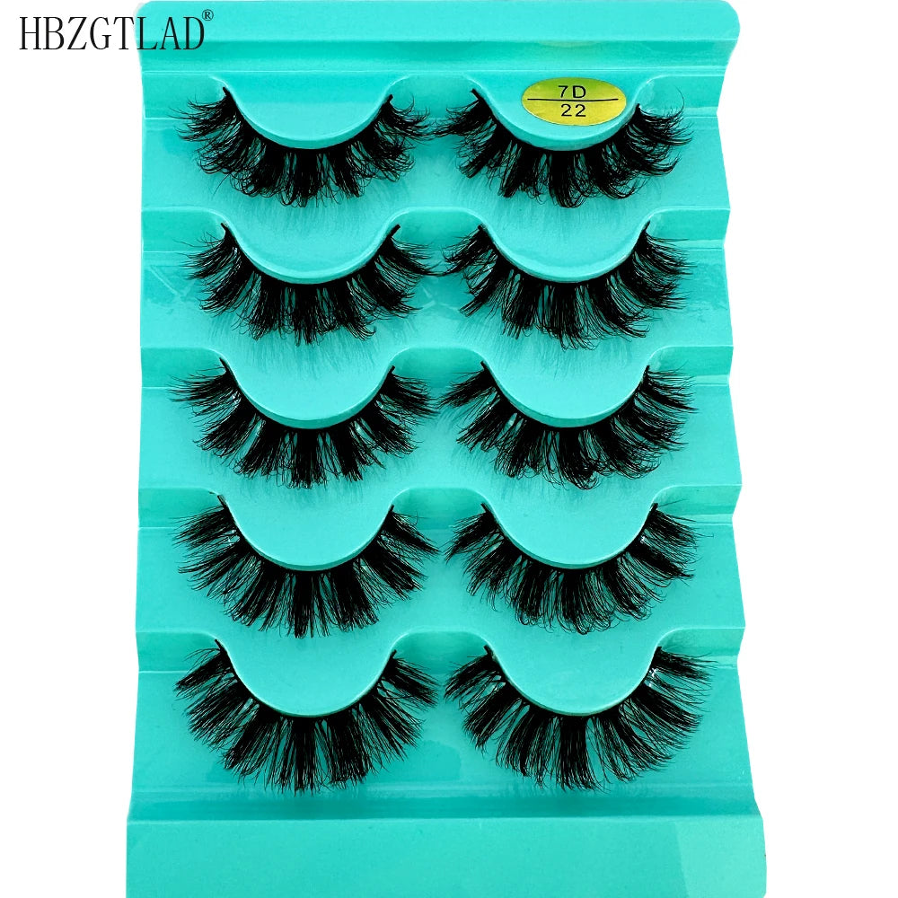 Faux Cils Cat Eye 3D – Lot 5 Paires | Manga Wispy Naturels Courbe D