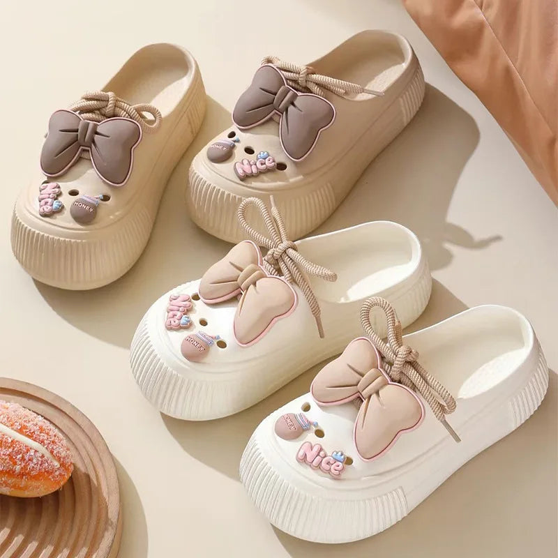 Sandales DIY Plateforme EVA Fleurs Plage 2025 – Semelle Épaisse Anti-Glisse Jardin Clogs