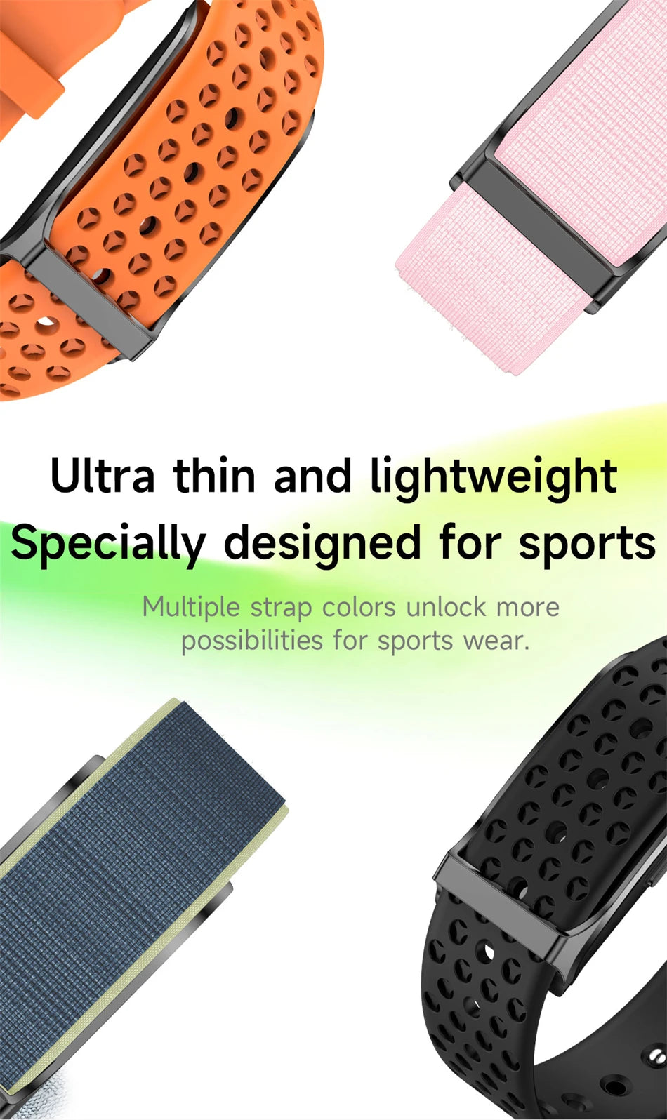 Bracelet Connecté Sport & Santé – Suivi Continu 24h/24 | Sommeil, Stress & Multi-Sport | Monitoring Santé Automatique